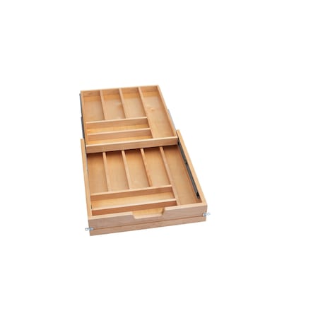 Rev-A-Shelf Drawer Replacement, Maple Veneer, Light Brown, 19.5 in W, 4.32 in H, 21.65 in D, 21.65 in L 4WTCD-495HFLSC-1